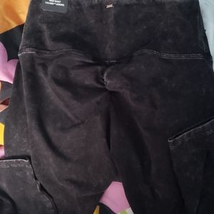 Pink sz s rutched back washed look leggings & crop